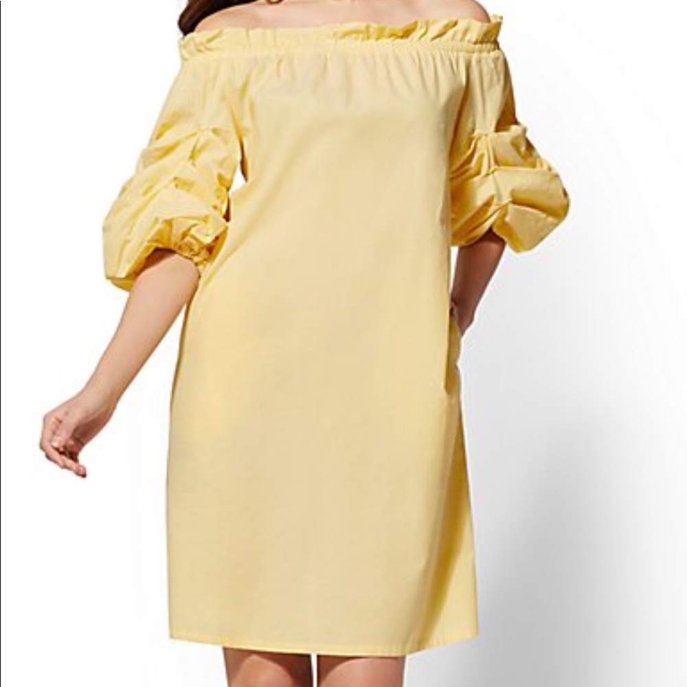 NWT NYC Ruched Sleeve Shift Dress size xsmall